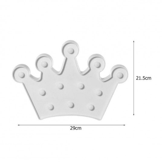 3D atif Pilli Kraliçe Tacı Model Led Masa ve Gece Lambası