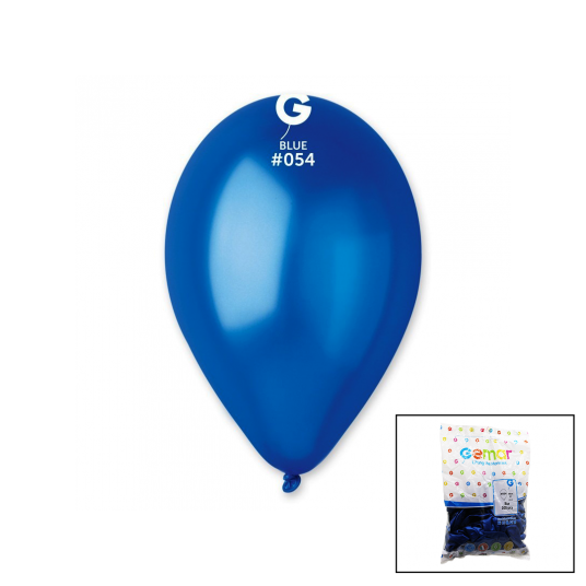 GM-110-36-54 METALİK - MAVİ BALON 11&apos;&apos; - 28CM - 100 PARÇA