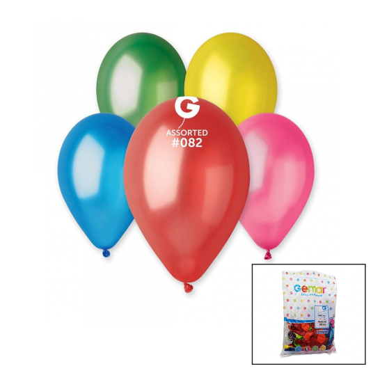 GM-110-82 METALİK - KARIŞIK BALON 11&apos;&apos; - 28CM - 100 PARÇA