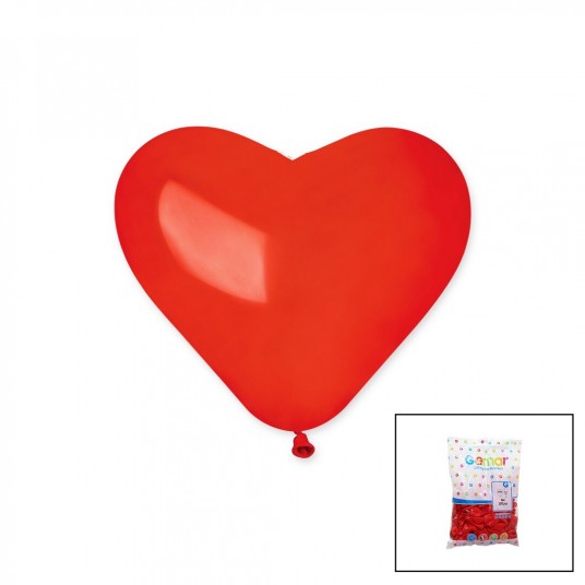 KIRMIZI KALP BALON 10 İNÇ - 25CM - 100PCS