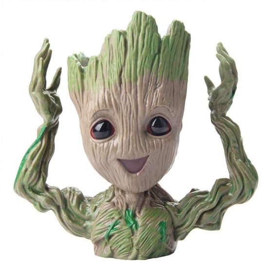 Saksı Groot, Orijinal Baby Groot, Kalemlik ve Saksı, Kırılmaz, Eller Yukarda Groot, Hediye Figür