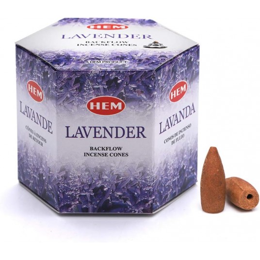 Tütsü Geri Akış Şelale Lavanta Kokulu 40 Konik Tütsü - Lavander Backflow Incense Cones