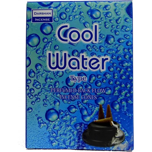 HD Cool Water Fresh Meditasyon Ritüel Arınma Özel Aromalı Special Collection Geri Akış Normal Boy Backflow HD Cool Water Fresh Meditasyon Özel Aromalı Cones Konik Tütsü Paket 10 Adet