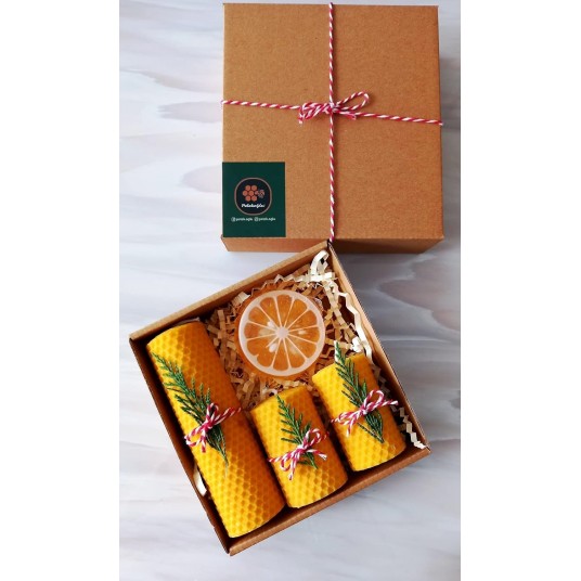 Balmumu Mum Bodrum Gliserinli Bitkisel Sabun Bal Mumu Mum Beeswax Candle Set