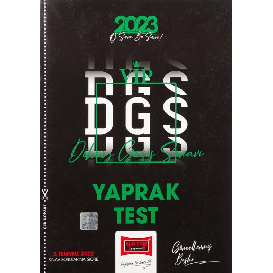 Yayınları 2023 DGS Yaprak Test