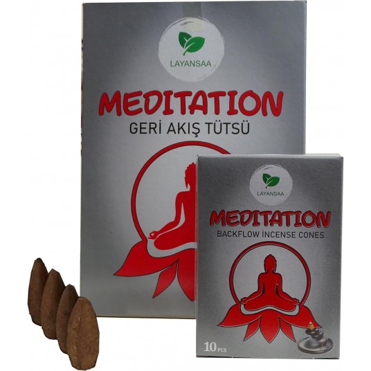 Meditasyon/Meditation Arınma Özel Aromalı Special Collection Geri Akış Normal Boy Backflow HD Meditasyon/Meditation Özel Aromalı Cones Konik Tütsü Paket 10 Adet