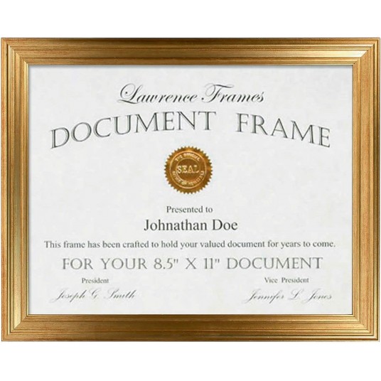 Frames 8,5 x 11 Sutter brüniert Gold Bilderrahmen