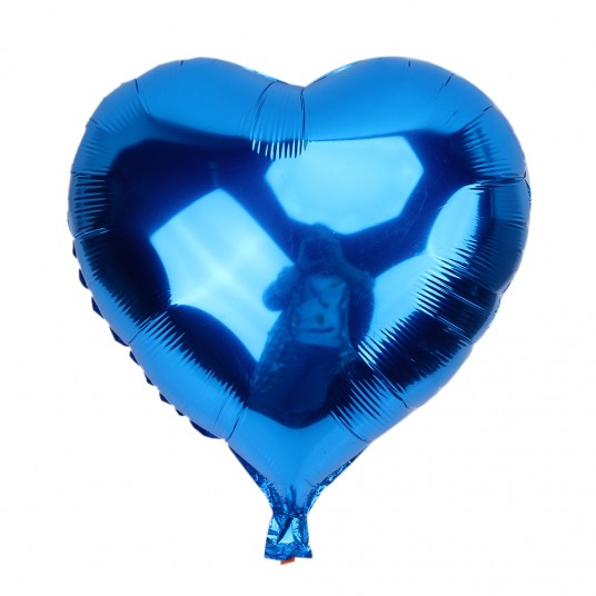 Kalp Balon o Mavi 45 cm 18 inç