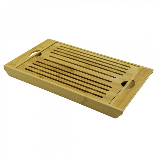 2IN1   IZGARALI BAMBU AHŞAP KESİM PANOSU - TEPSİ   KESİM: 20.5X29.5CM -