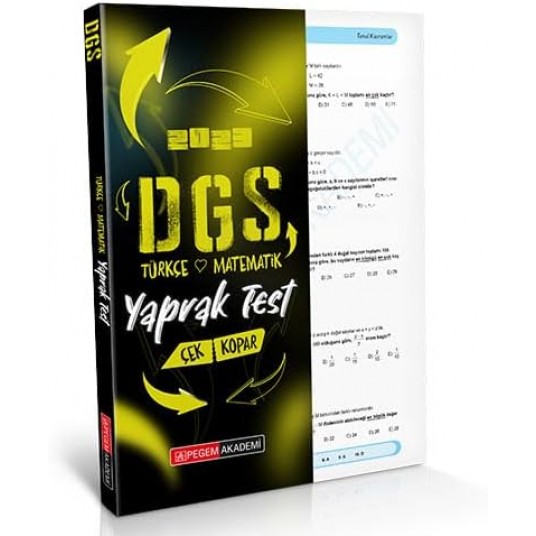 Yayınları 2023 DGS Çek Kopart Yaprak Test