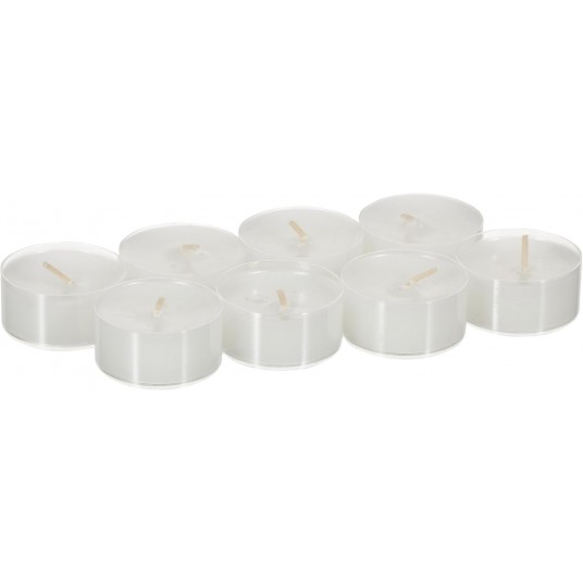 MAISON Poetic Dream Düz Parafin Balmumu Tealight Mum, Beyaz, 8 Adet 12gr