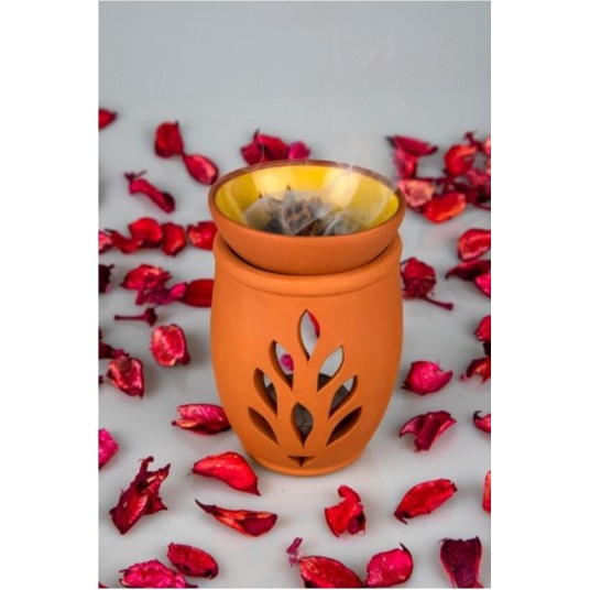 Gift Tealight Mum Hediyeli El Yapımı Çömlek Tütsülük Buhurdanlık