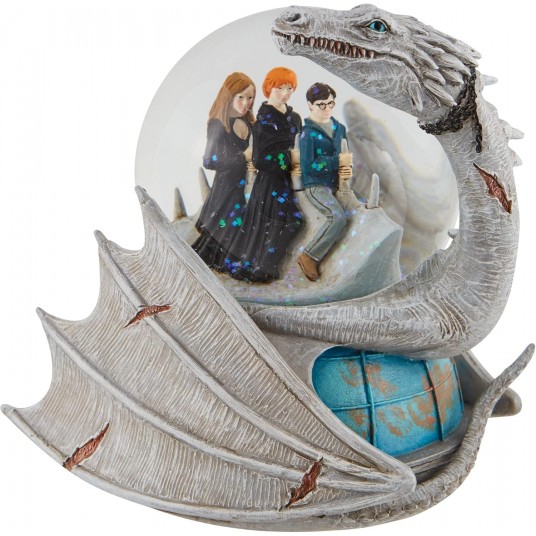 Harry Potter, Ron and Hermoine Riding Ukranian IronbEjderha Su Küresi Su Topu, 13,71 cm, Çok Renkli