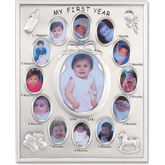 Frames Silver Plated My First Year Picture frame