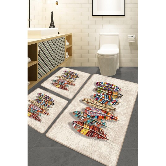 3lü Set Banyo Halısı Djt