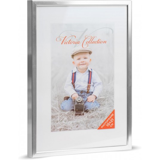 Collection Modern Alüminyum 15 x 21 cm Fotoğraf Çerçevesi - Ev ve Ofis için Mükemmel Resim/Sertifika/Poster Çerçevesi | Portre ve Manzara Fotoğrafları için Gümüş Efektli Duvara Monte Fotoğraf