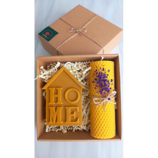 Balmumu Mum Doğal Petek Ev Dekorasyon, Hediyelik Mum Seti Bal Mumu Mum Besswax Candle Gift Set