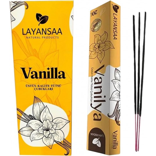 Vanilya (Vanilla) Kokusu Özel Aroma Kokusu 20 Adet 1 Paket Çubuk Tütsü