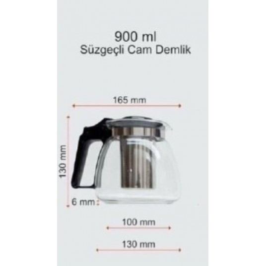 CAM DEMLİK 900ML