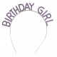 Mor Renk Taşlı Parlak Birthday Girl Yazılı  16x17 cm